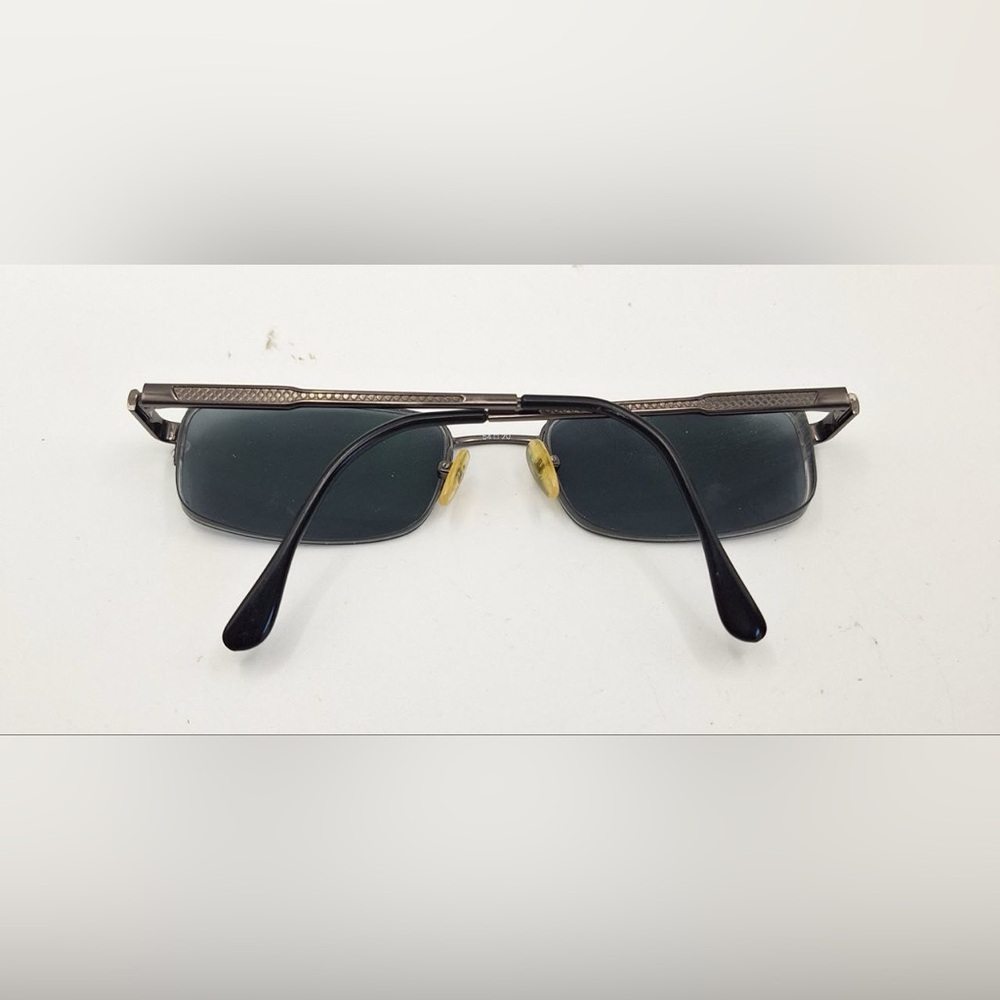 Vintage Kirkland Signature Nicolas Gunmetal Oval Half-Rim Sunglasses Frames Only - Picture 4 of 8